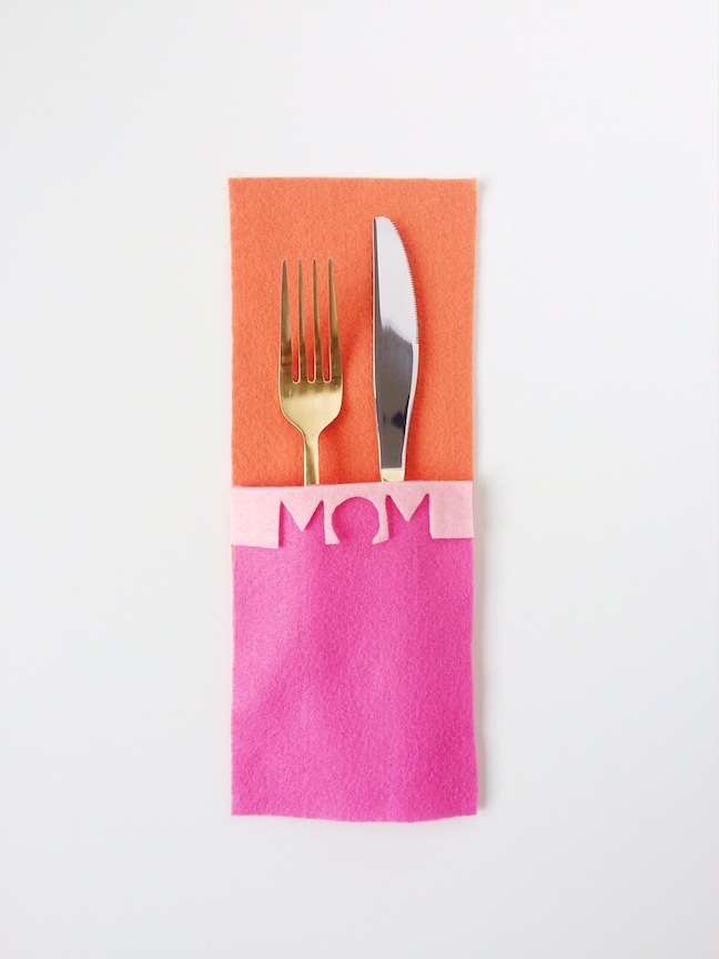 DIY Modern Mother's Day Flatware Mat | Shauna Younge