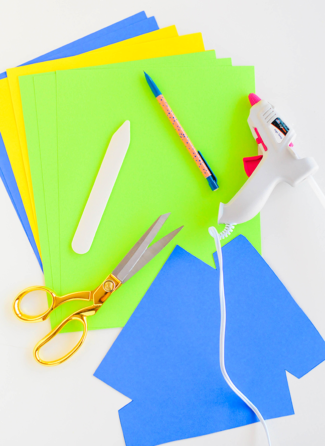 bright paper hot glue gun scissors