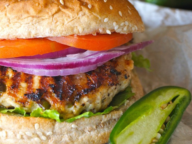 red onion jalapeno turkey burger