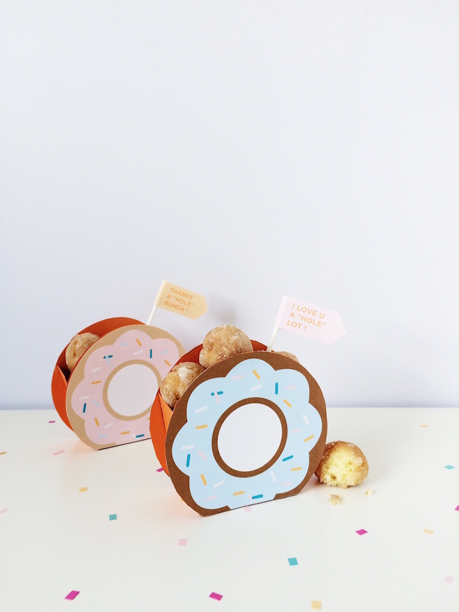 DIY Donut Hole Favor Box | Shauna Younge