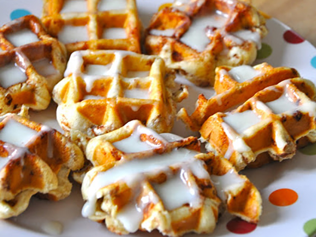 waffle cinnamon rolls