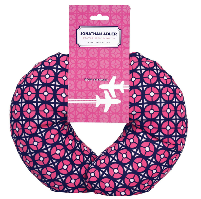 Jonathan Adler patterned travel neck pillow