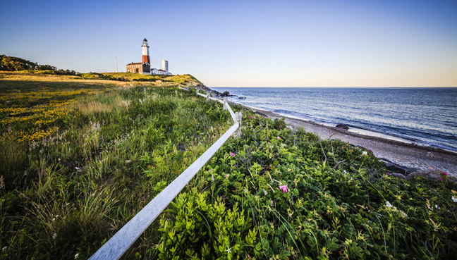 Lighthouse at Montauk point, Long Islans.