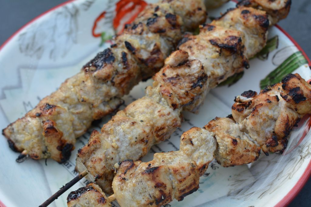 Lemon Garlic Rosemary Chicken Skewers