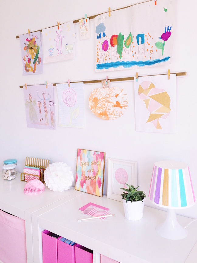 DIY Kids Artwork Gallery Display