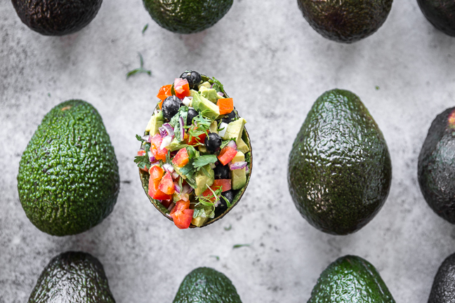 Mexican Avocado And Blueberry Salsa Boats