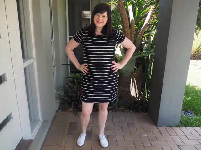 5 ways to style a striped t-shirt dress