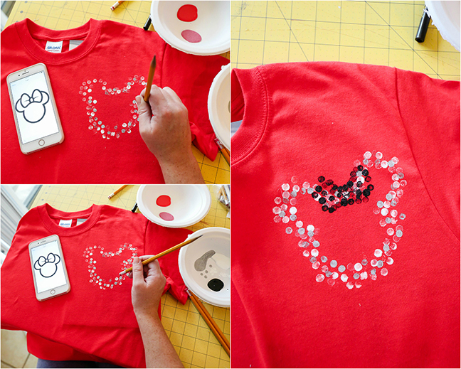 DIY Disney Tees For The Whole Family - Polka Dot Minnie Design DIY Disney Tees For The Whole Family - Polka Dot Minnie Design