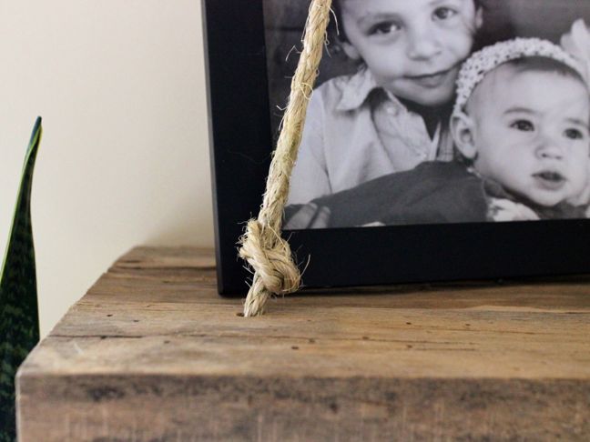 rope knot wood shelf