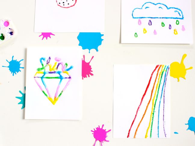 colorful-kids-art-project-rainbow-diamond-shine-art