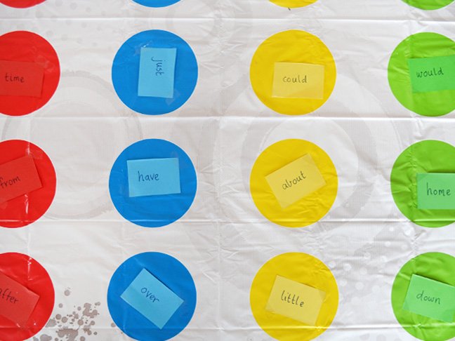 Play Spelling Twister! Make learning spelling words fun with Twister