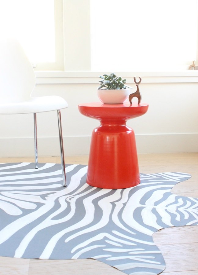 Walk On The Wild Side With A DIY Zebra Print Rug