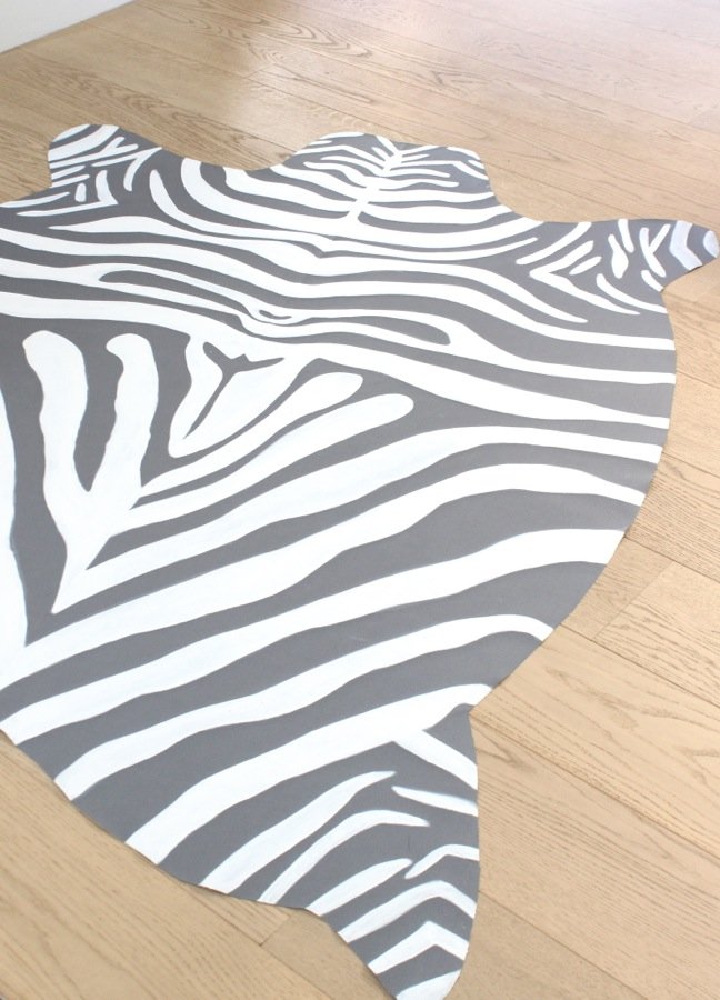 Walk On The Wild Side With A DIY Zebra Print Rug