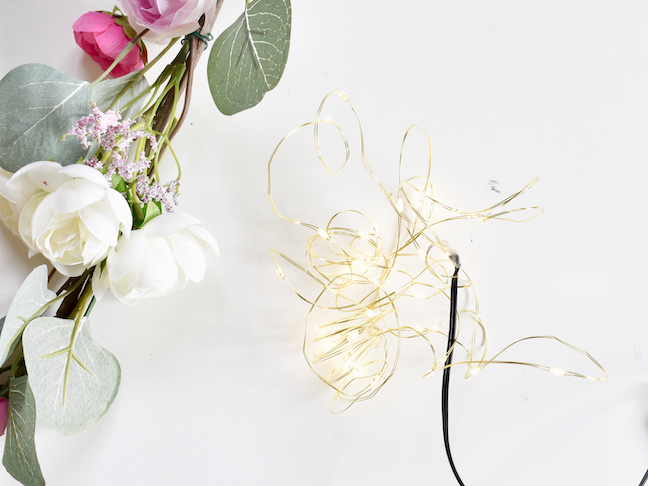 Welcome Spring With A DIY Flower Garland With Lights