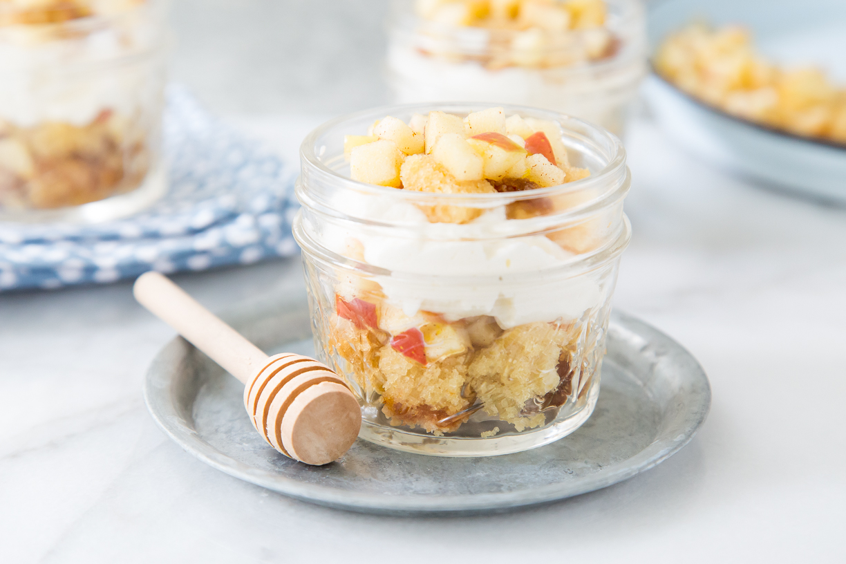 The Cutest Apple Honey Trifle Cups