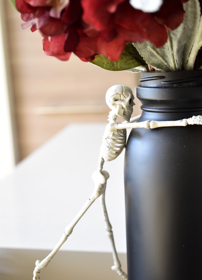 How To Transform Fall Flower Arrangement To A Spooky Boo-quet