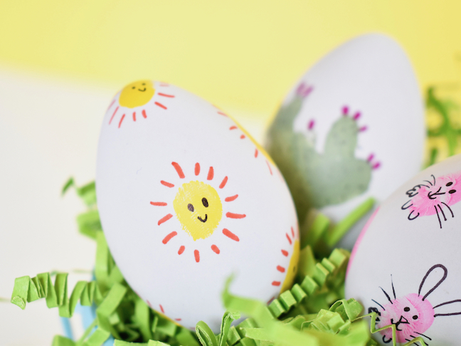 Impress the Easter Bunny With DIY Thumbprint Eggs