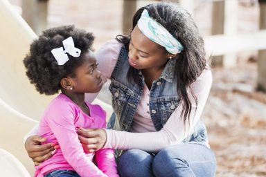 Mother using Conscious Discipline with her daughter