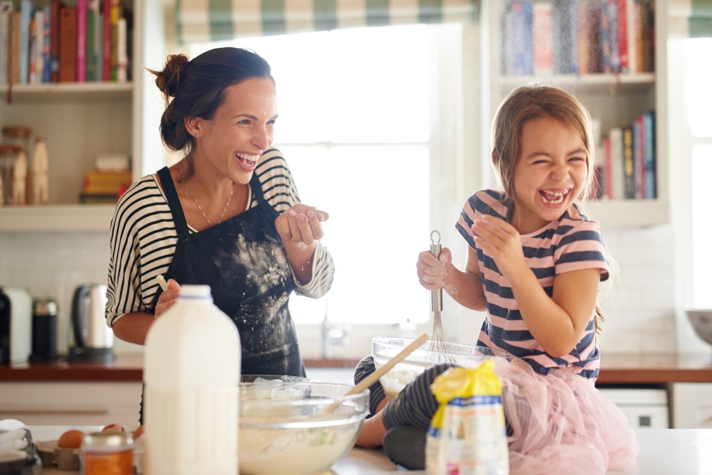 Kids cooking in kitchen