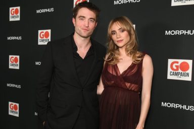 Robert Pattinson and Suki Waterhouse attend the GO Campaign's Annual Gala 2023 at Citizen News Hollywood on October 21, 2023 in Los Angeles, California.