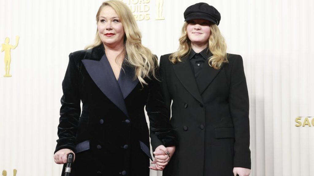 Christina Applegate and Sadie Grace LeNoble attend the 29th Annual Screen Actors Guild Awards at Fairmont Century Plaza on February 26, 2023 in Los Angeles, California. (Photo by Emma McIntyre/FilmMagic)