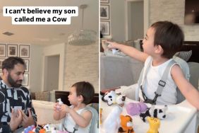 toddler dad cow parenting video