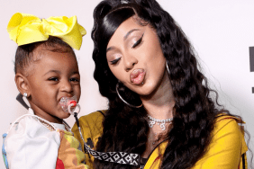 Kulture Kiari Cephus and Cardi B attend the Teyana Taylor "The Album" Listening Party on June 17, 2020 in Beverly Hills, California.