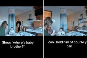 boy meeting newborn brother video