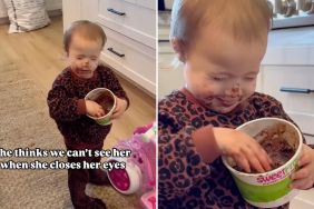toddler stealing ice cream video