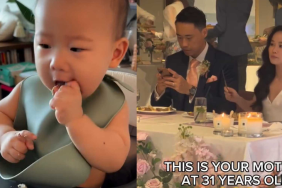 Toddler happy food dance