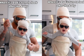 Dad babysitting video