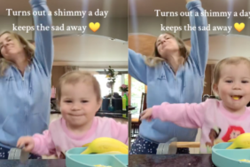 mom baby girl shimmy video