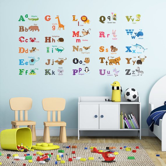 Animal Alphabet Decal Nursery Decor