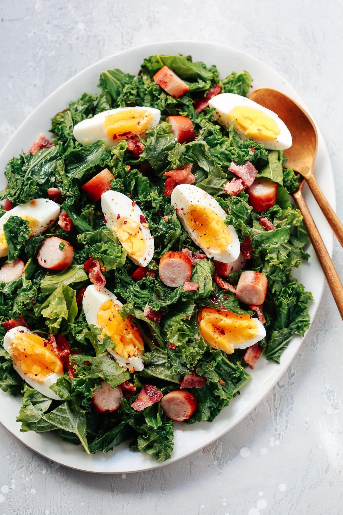 Kale and Sausage Breakfast Salad