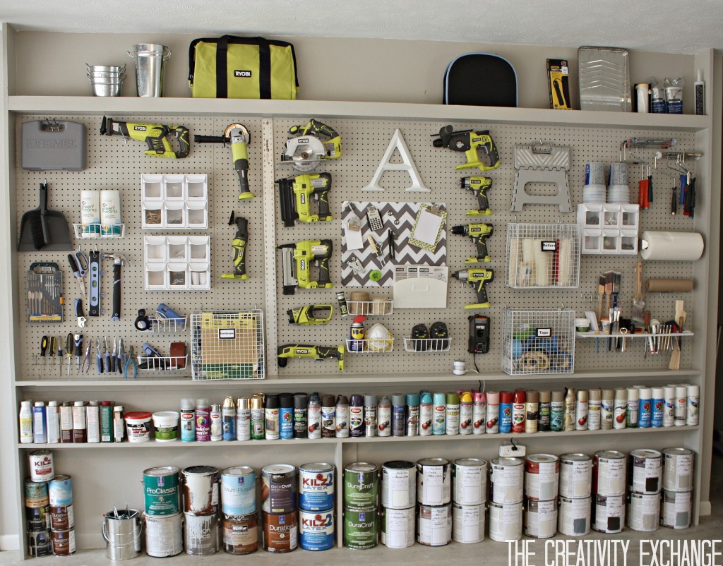 DIY Pegboard Garage Organization