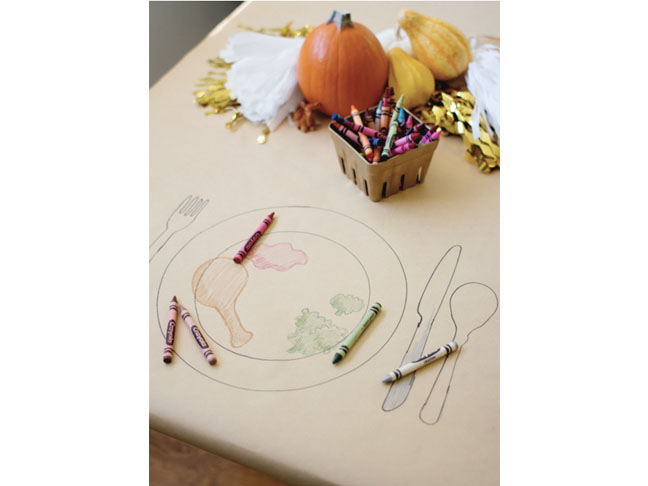 Kids Kraft Paper Table Setting