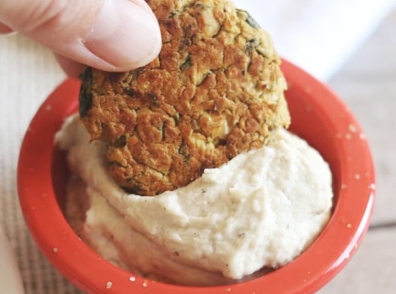 Homemade Baked Falafel With Tahini Sauce