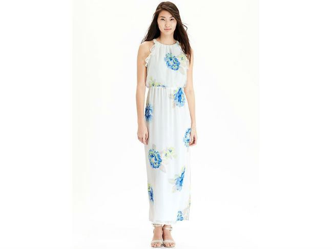  Old Navy Floral Chiffon Maxi Dress