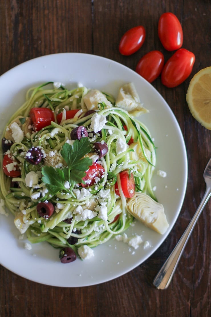 Mediterranean Zucchini Noodle Pasta