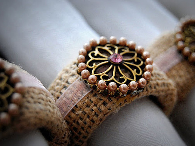 Burlap Napkin Rings