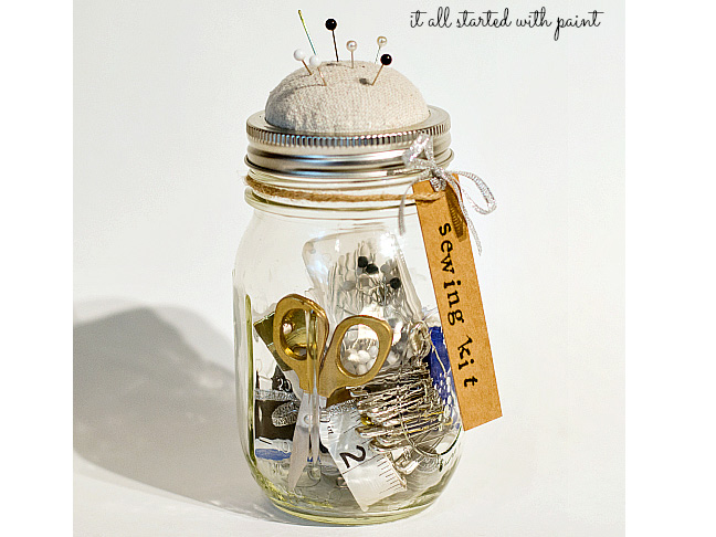 Mason Jar Sewing Kit