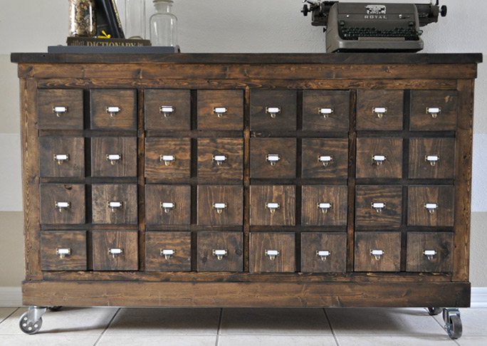 Rustic Apothecary Cart