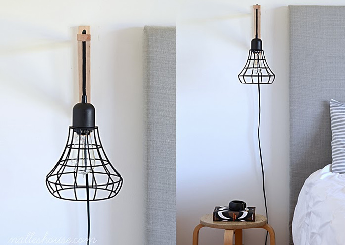 DIY Cage Light Sconces