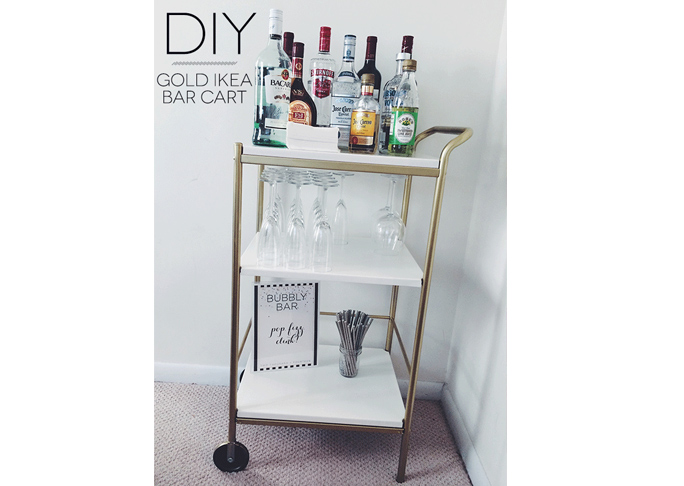 Golden Bar Cart