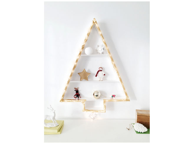 Wall Light Christmas Tree Shelf