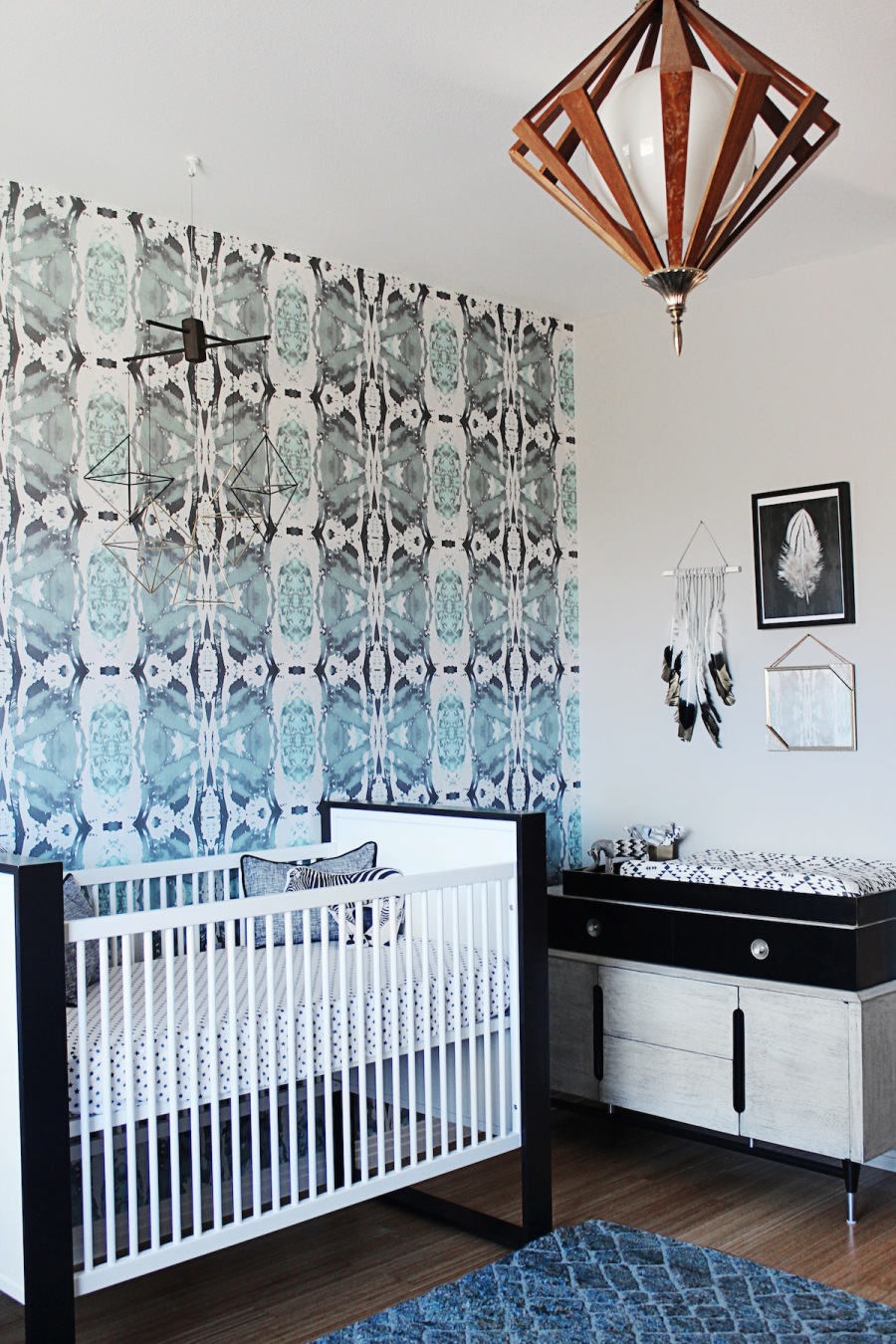 Modern Tribal Baby Boy Nursery Theme