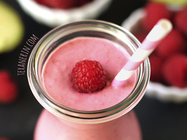 Raspberry Banana Avocado Smoothie 