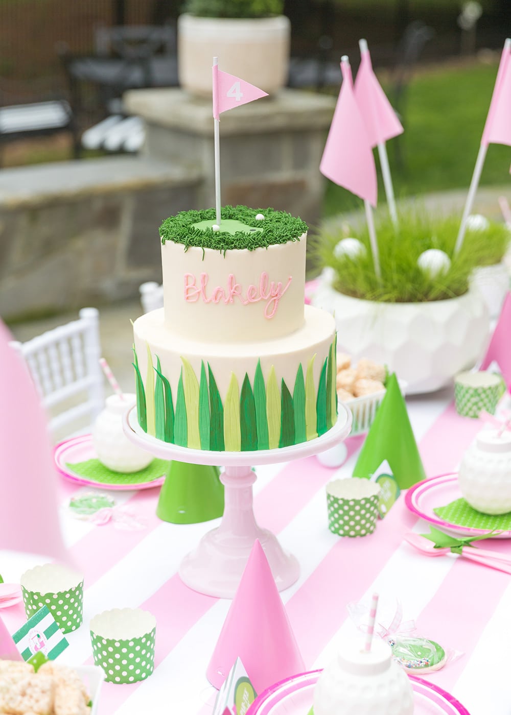 Preppy Golf Birthday Cake