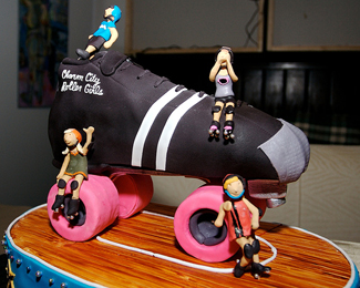 Roller Derby Birthday Cake