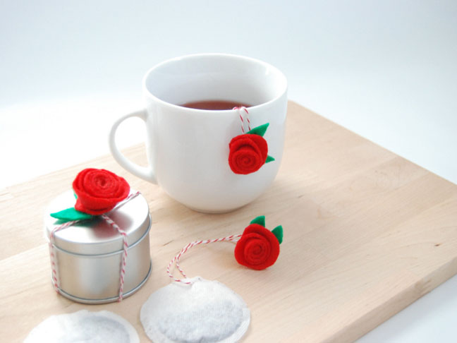 Rose tea bags